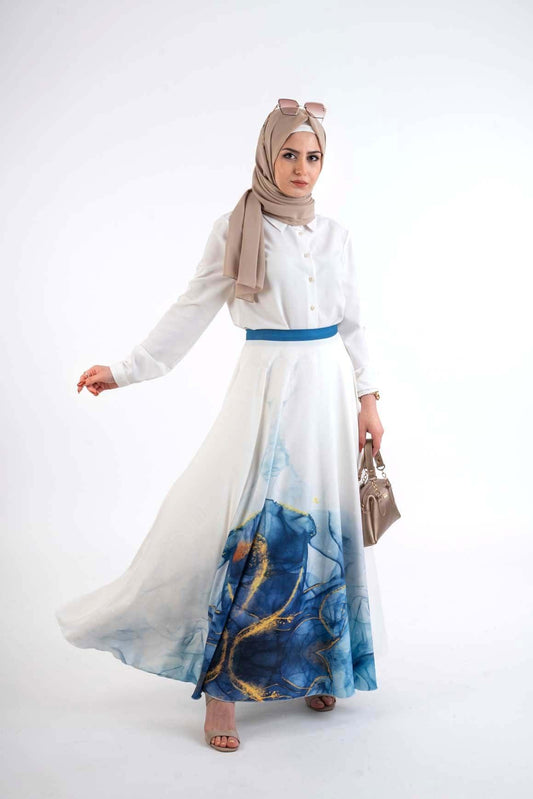 luks gold Skirt- Modest Dresses, Abaya, Long Sleeve dress!