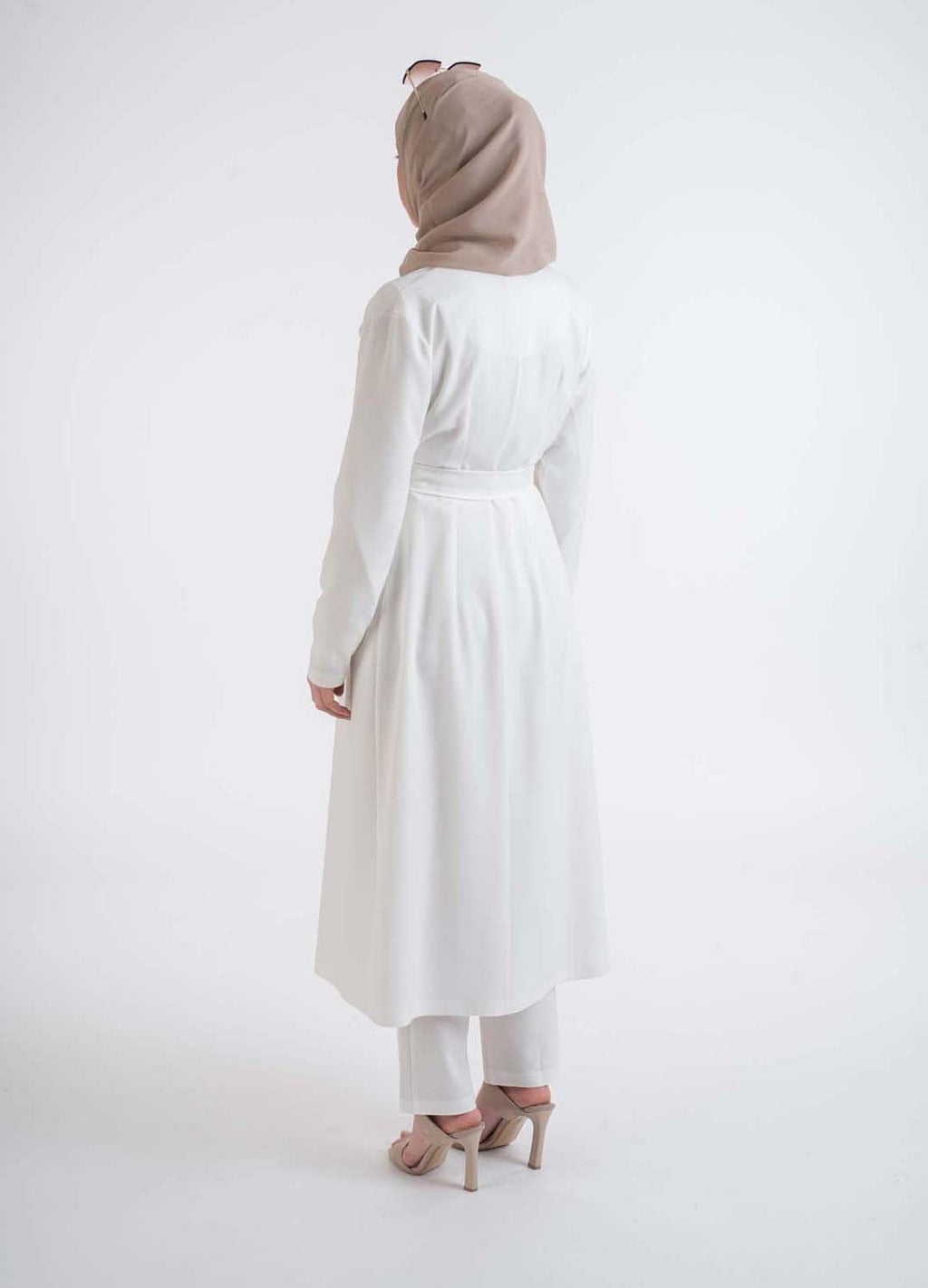 Nova white suit- Modest Dresses, Abaya, Long Sleeve dress!