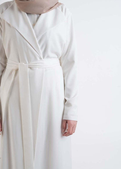 Nova white suit- Modest Dresses, Abaya, Long Sleeve dress!