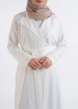 Nova white suit- Modest Dresses, Abaya, Long Sleeve dress!