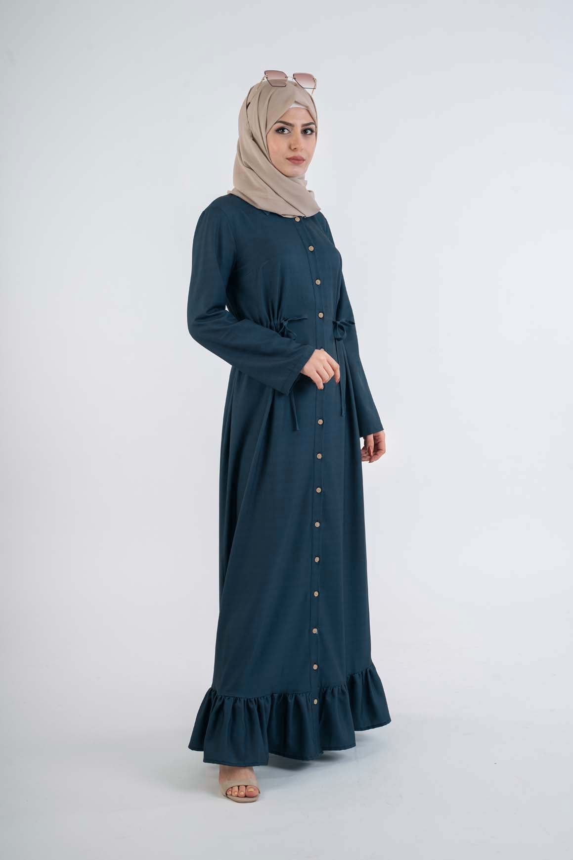 Dark blue shirt dress - Modest Dresses, Abaya, Long Sleeve dress!