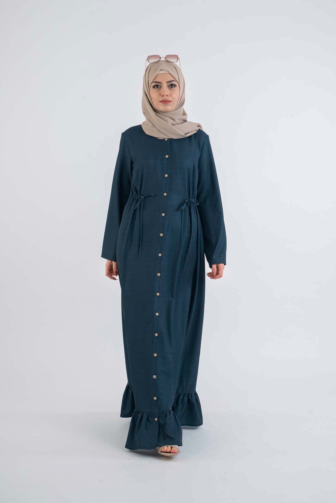 Dark blue shirt dress