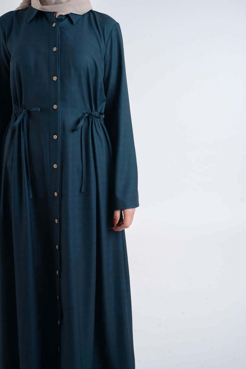 Dark blue shirt dress - Modest Dresses, Abaya, Long Sleeve dress!