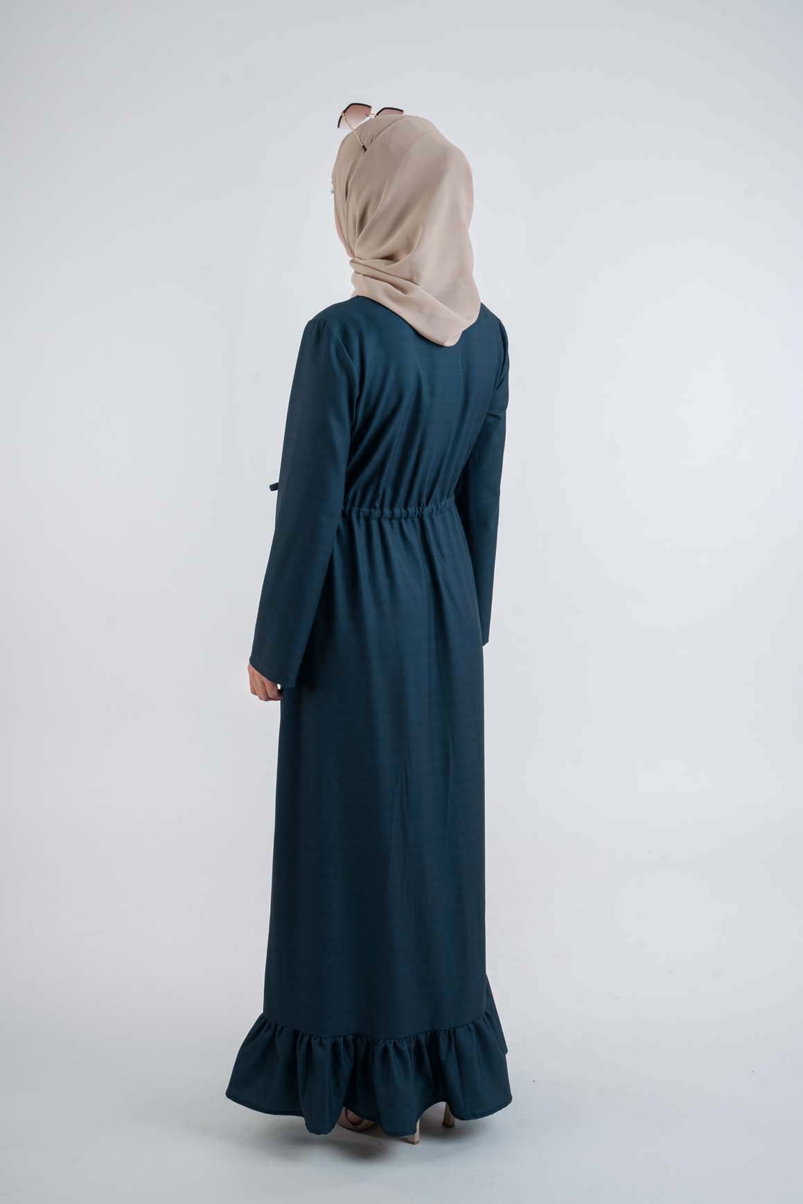 Dark blue shirt dress - Modest Dresses, Abaya, Long Sleeve dress!