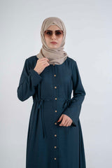 Dark blue shirt dress - Modest Dresses, Abaya, Long Sleeve dress!