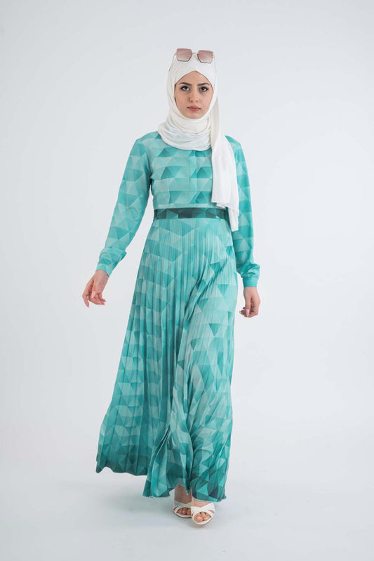 Diamond pleat dress- Modest Dresses, Abaya, Long Sleeve dress!