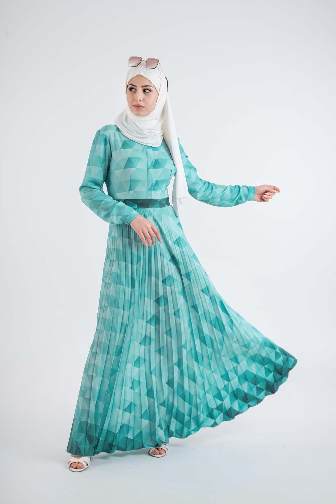 Diamond pleat dress- Modest Dresses, Abaya, Long Sleeve dress!