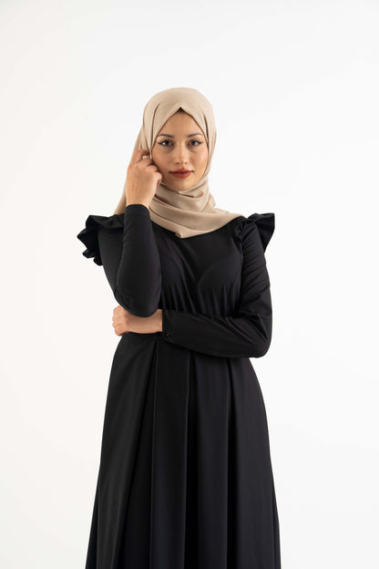 Emma Black Modest Dress Modest Dresses, Abaya, Long Sleeve dress!