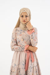 Fiery Rose Long Dress - Modest Dresses, Abaya, Long Sleeve dress!