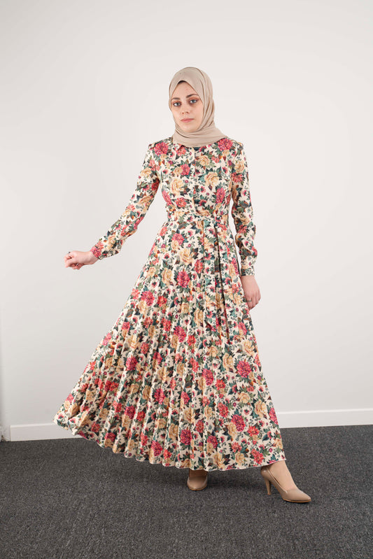 Floral Dress - Modest Dresses, Abaya, Long Sleeve dress!