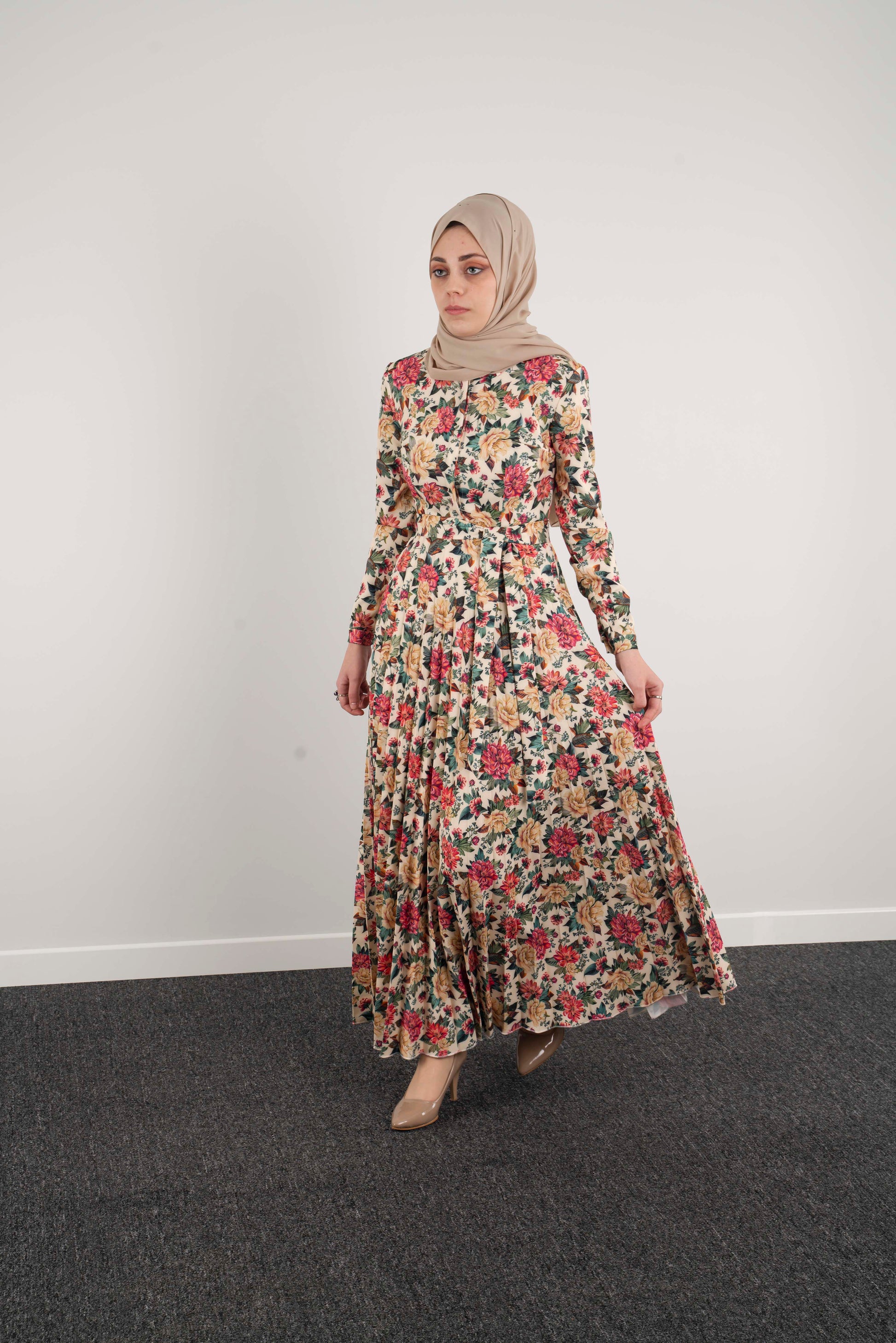 Floral Dress - Modest Dresses, Abaya, Long Sleeve dress!