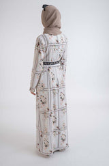 Flower Print kimono - Modest Dresses, Abaya, Long Sleeve dress!