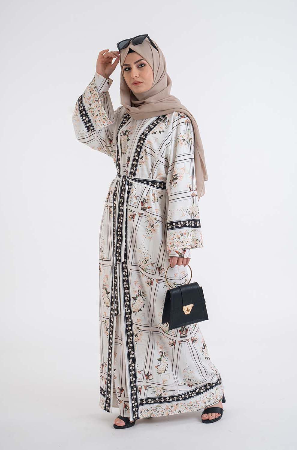 Flower Print kimono - Modest Dresses, Abaya, Long Sleeve dress!