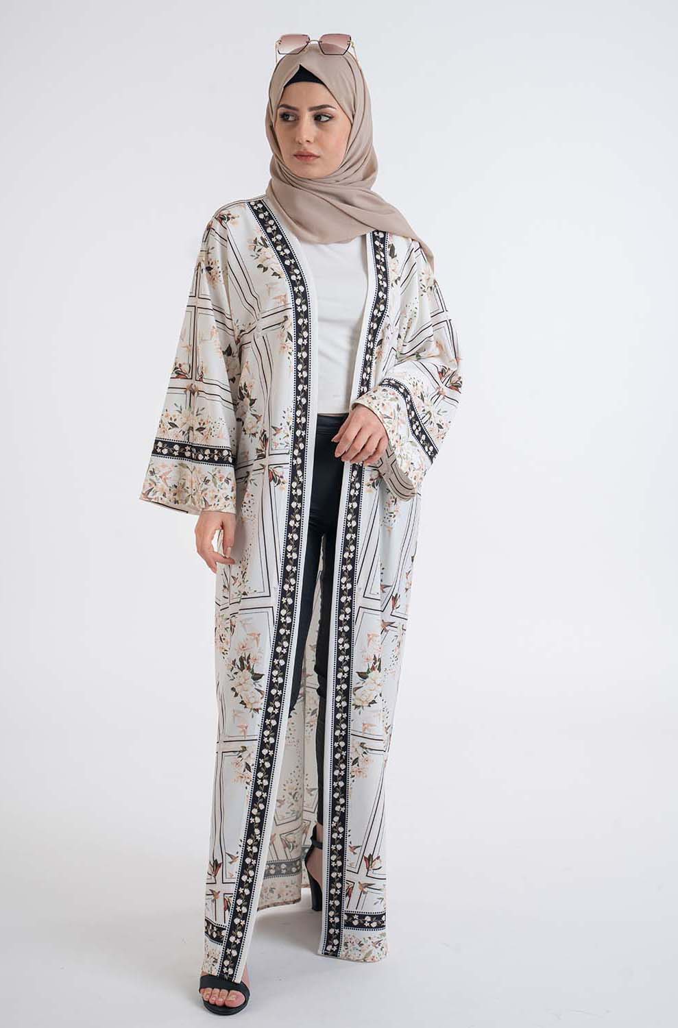 Flower Print kimono - Modest Dresses, Abaya, Long Sleeve dress!