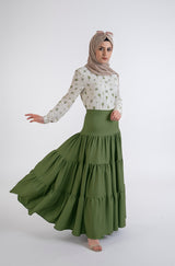 Fontelli khaki Skirt - Modest Dresses, Abaya, Long Sleeve dress!
