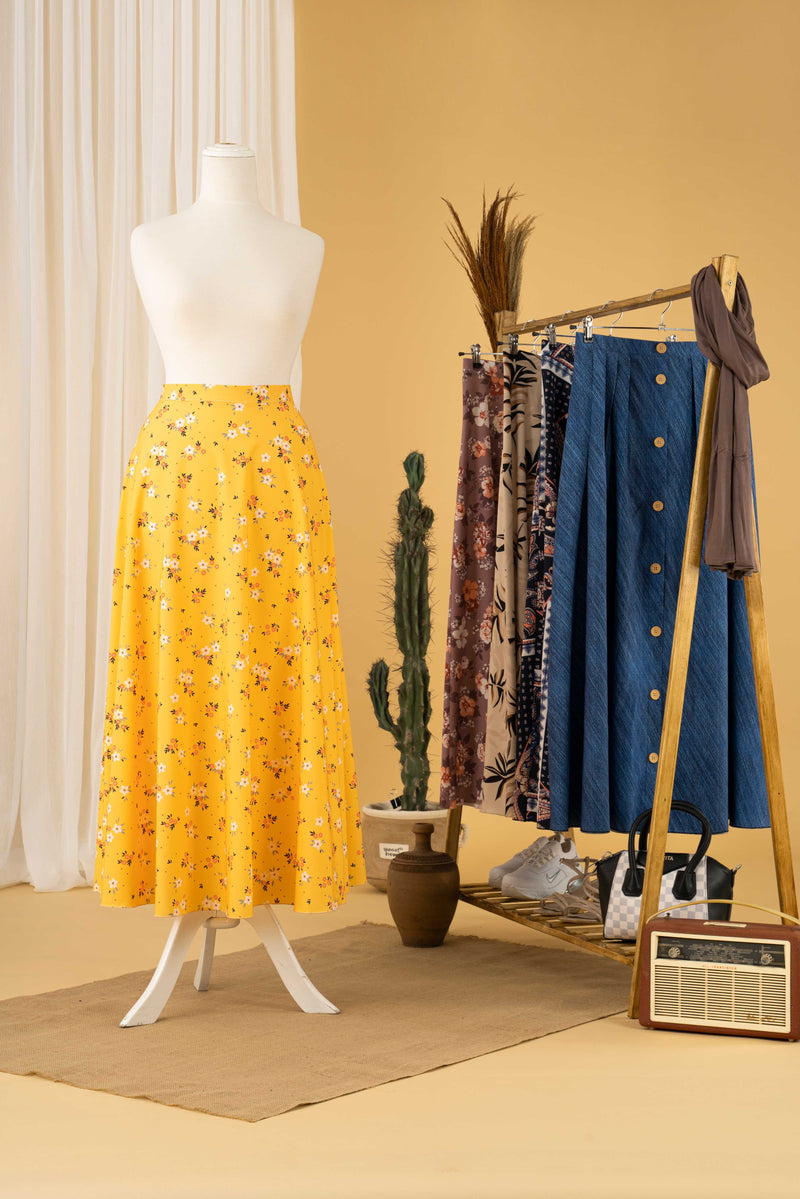 Frida Women's Long Maxi Skirt Hijab Fashion Casual