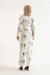 GHAZAL white Abaya- Modest Dresses, Abaya,Maxi, Long Sleeve dress!