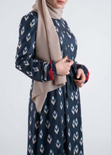 Geometric print shirt dress-Modest Dresses, Abaya, Long Sleeve dress!