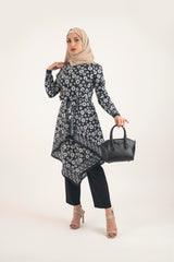 Gerbera Print Tunic - Modest Dresses, Abaya, Long Sleeve dress!