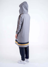 Grey HOODED Sport Suit - Modest Dresses, Abaya, Long Sleeve dress!