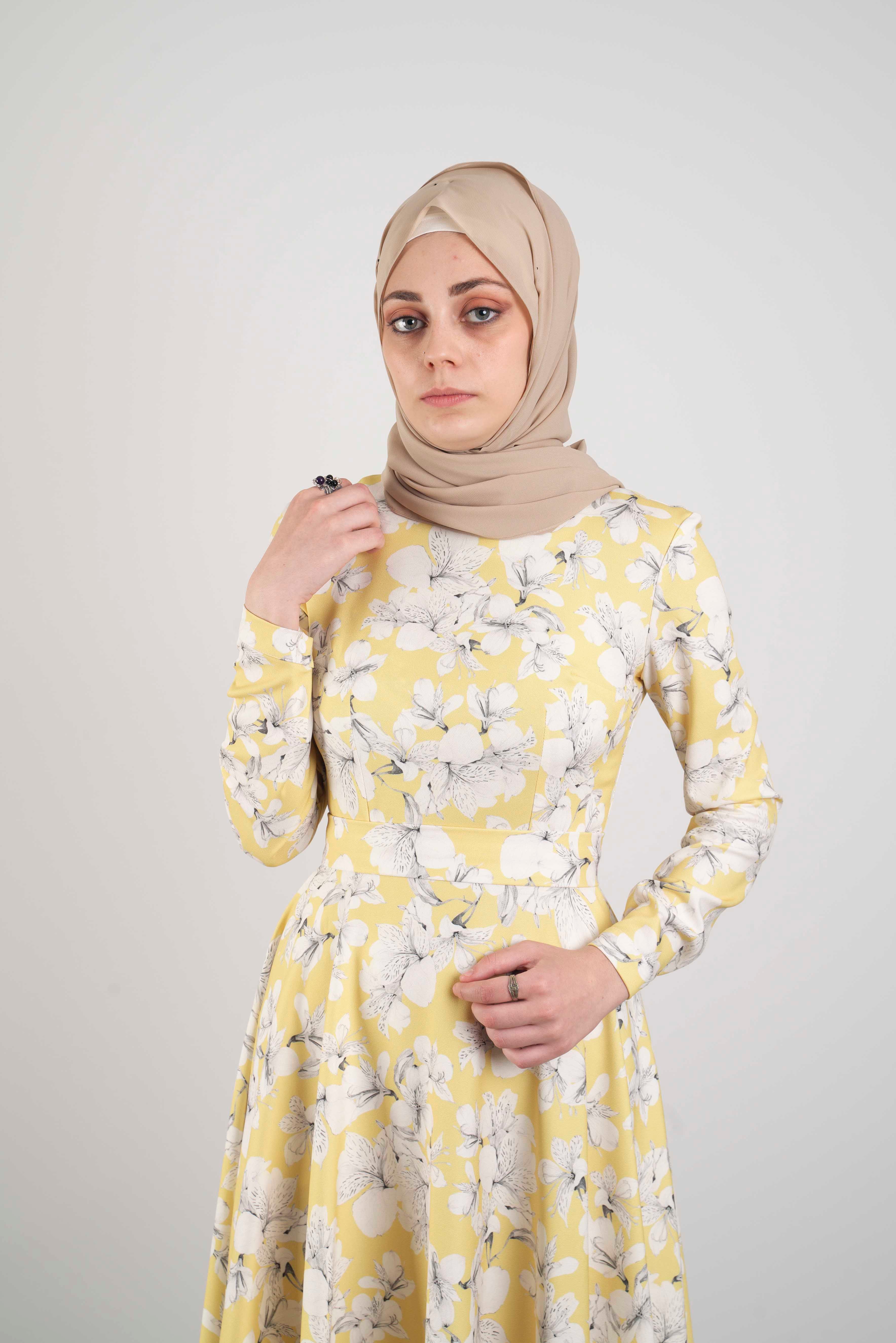 Jasmine print dress - Modest Dresses, Abaya, Long Sleeve dress!
