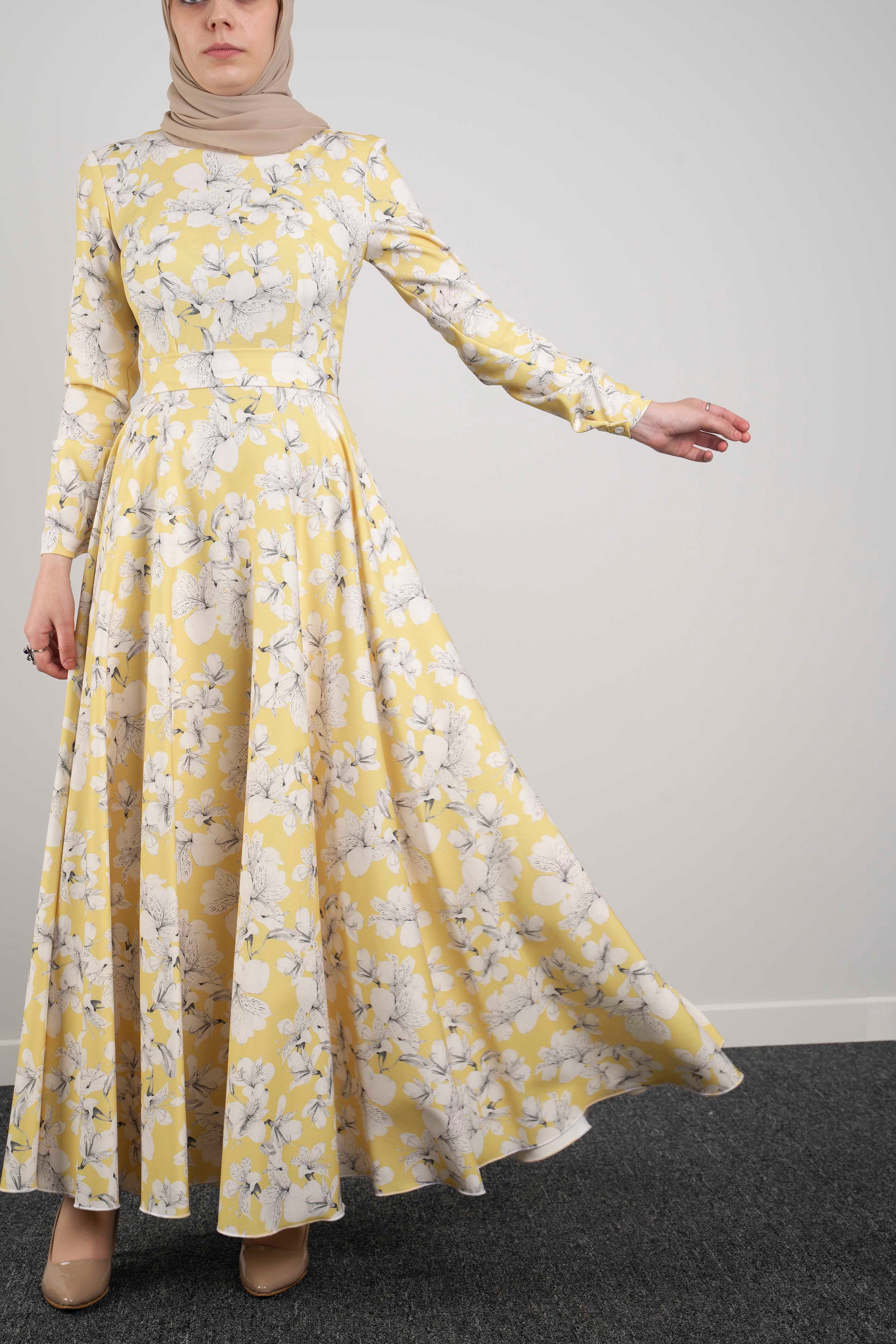 Jasmine print dress - Modest Dresses, Abaya, Long Sleeve dress!