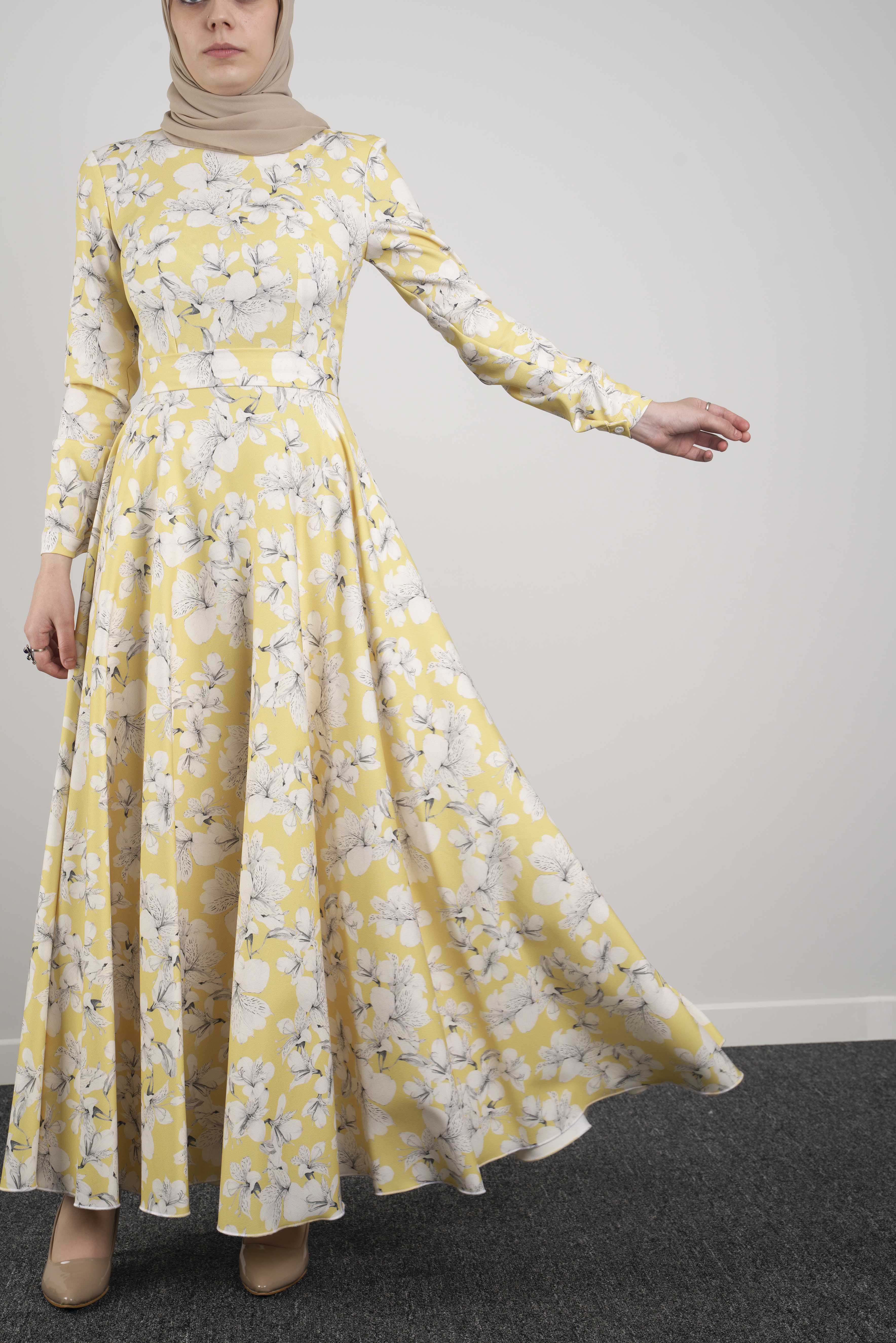 Jasmine print dress - Modest Dresses, Abaya, Long Sleeve dress!