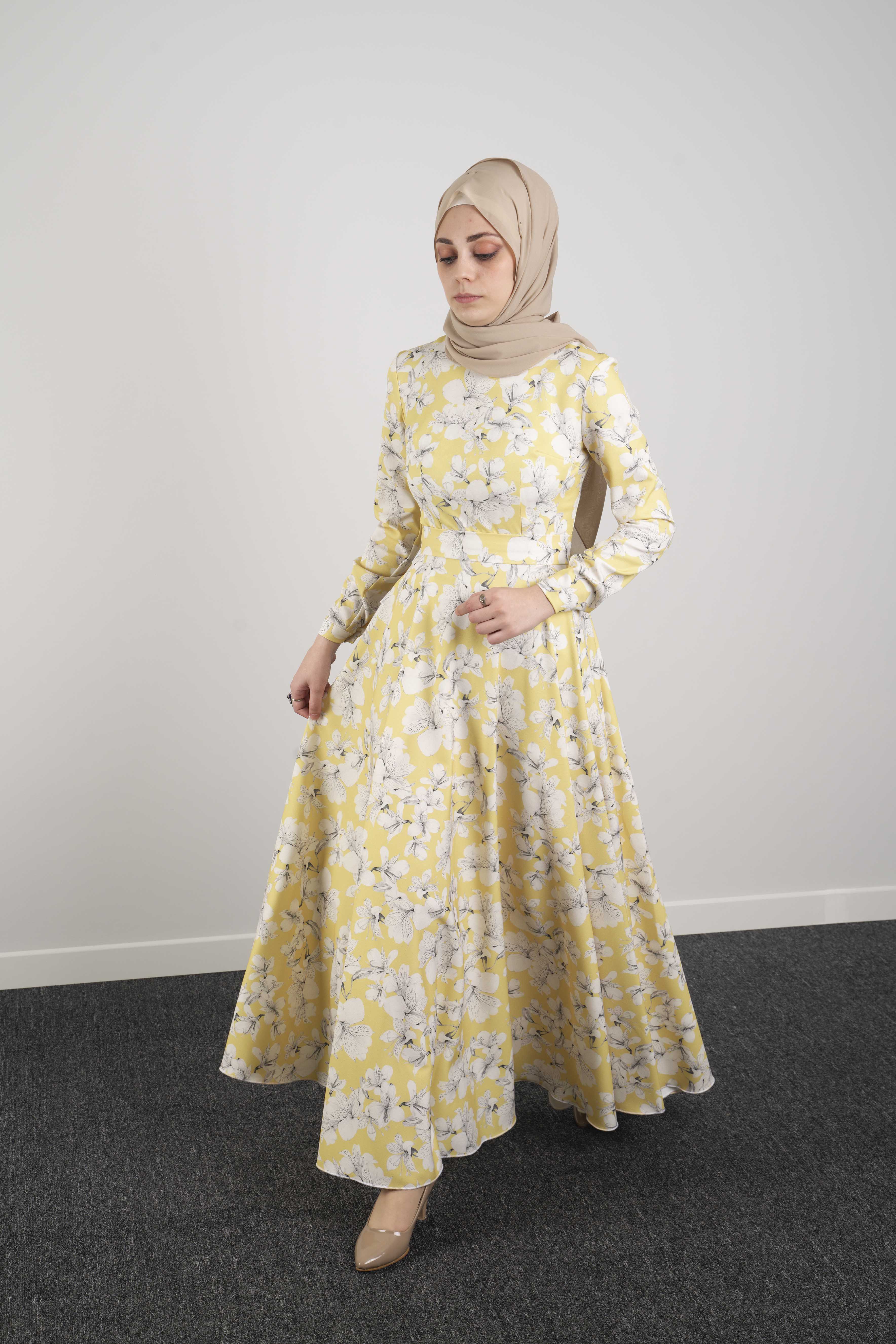 Jasmine print dress - Modest Dresses, Abaya, Long Sleeve dress!