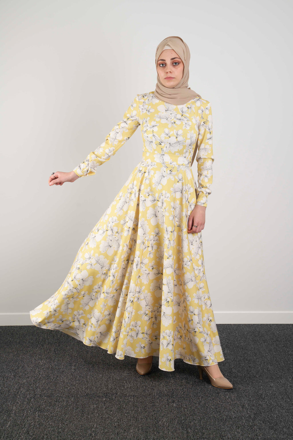 Jasmine print dress - Modest Dresses, Abaya, Long Sleeve dress!