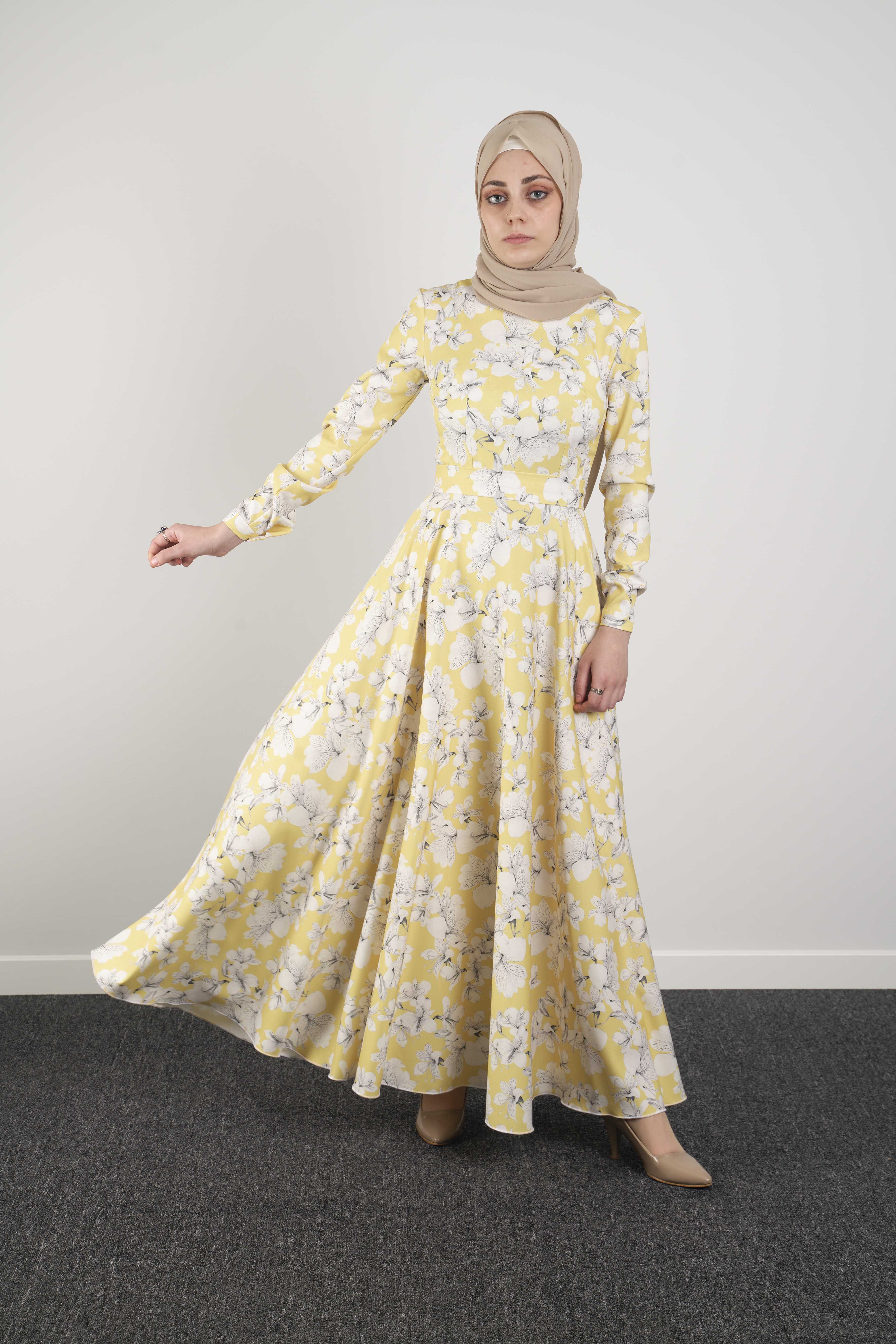 Jasmine print dress - Modest Dresses, Abaya, Long Sleeve dress!