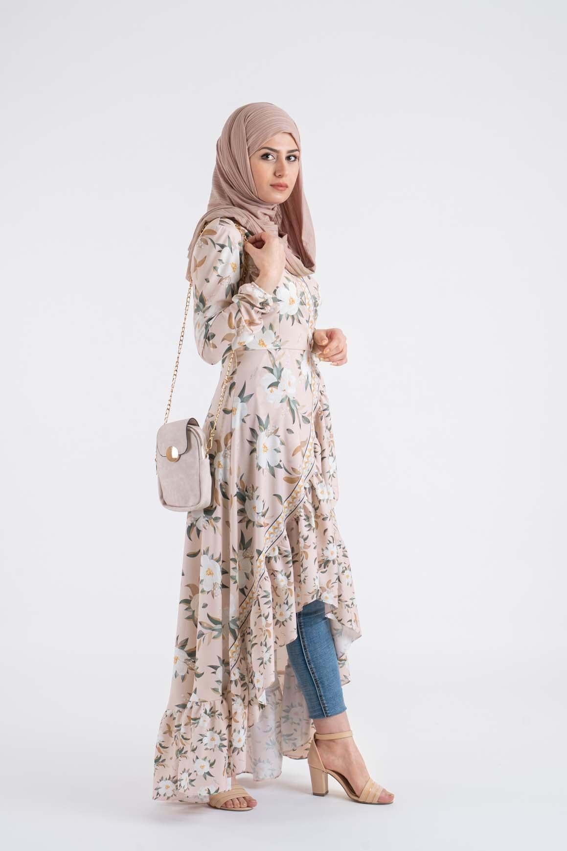 LOTUS FLOWER TUNIC- Modest Dresses, Abaya, Long Sleeve dress!