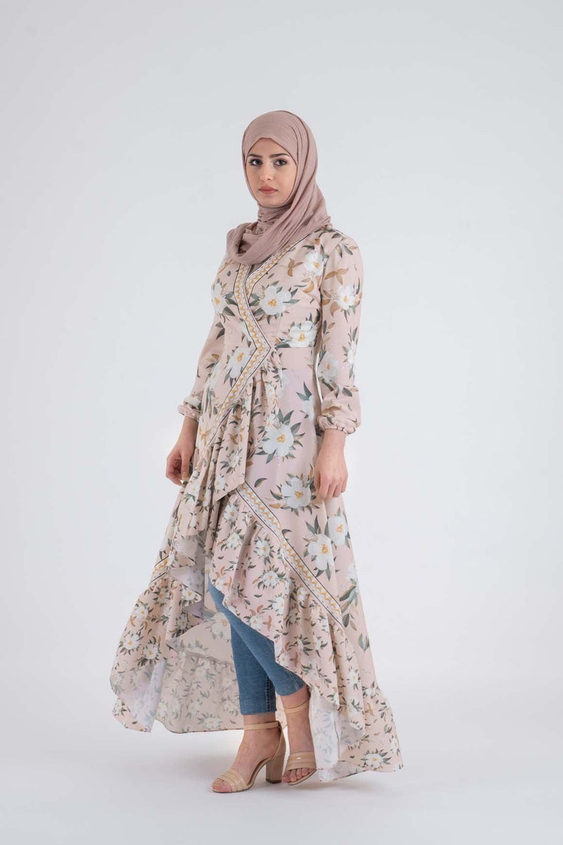 LOTUS FLOWER TUNIC- Modest Dresses, Abaya, Long Sleeve dress!