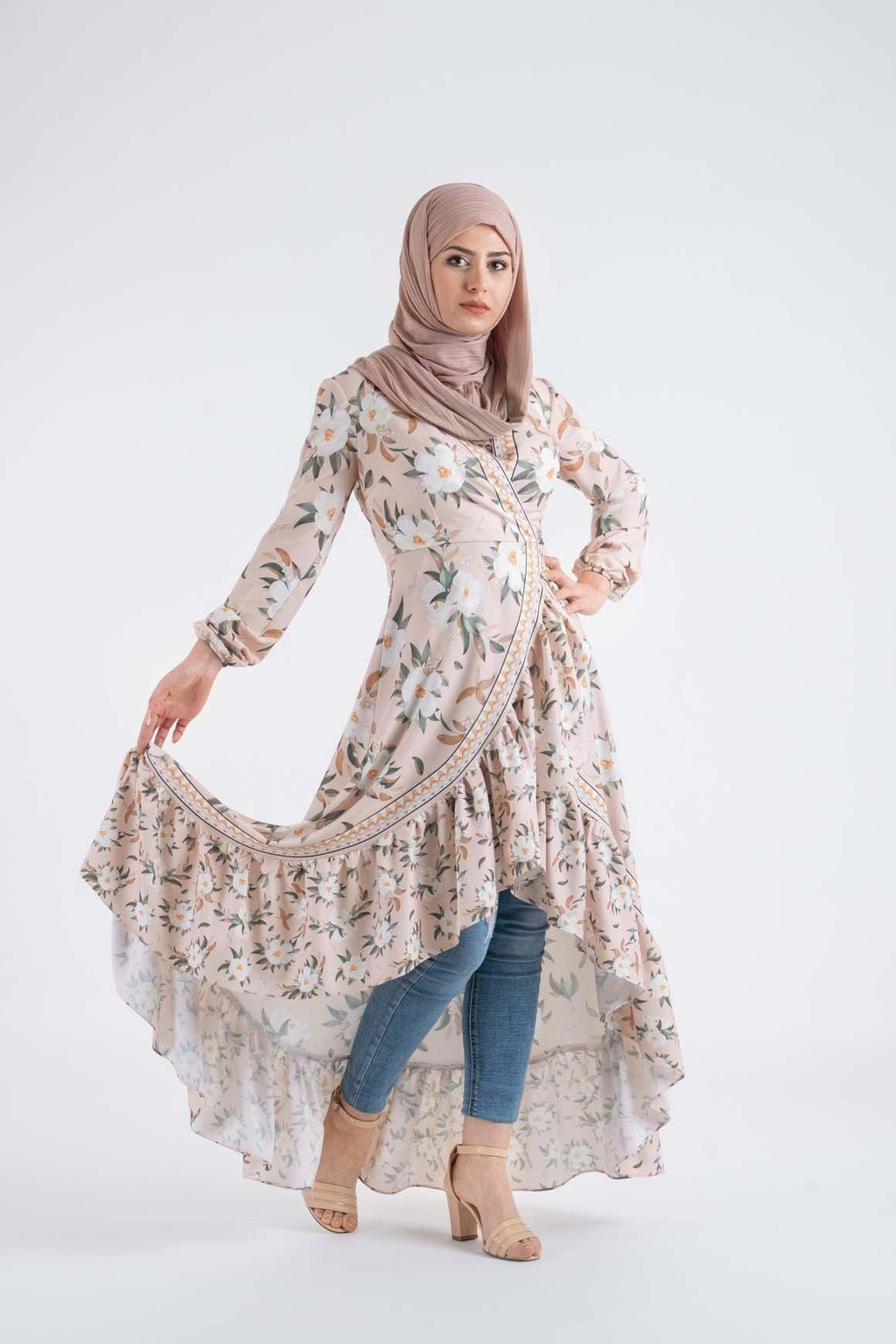 LOTUS FLOWER TUNIC- Modest Dresses, Abaya, Long Sleeve dress!