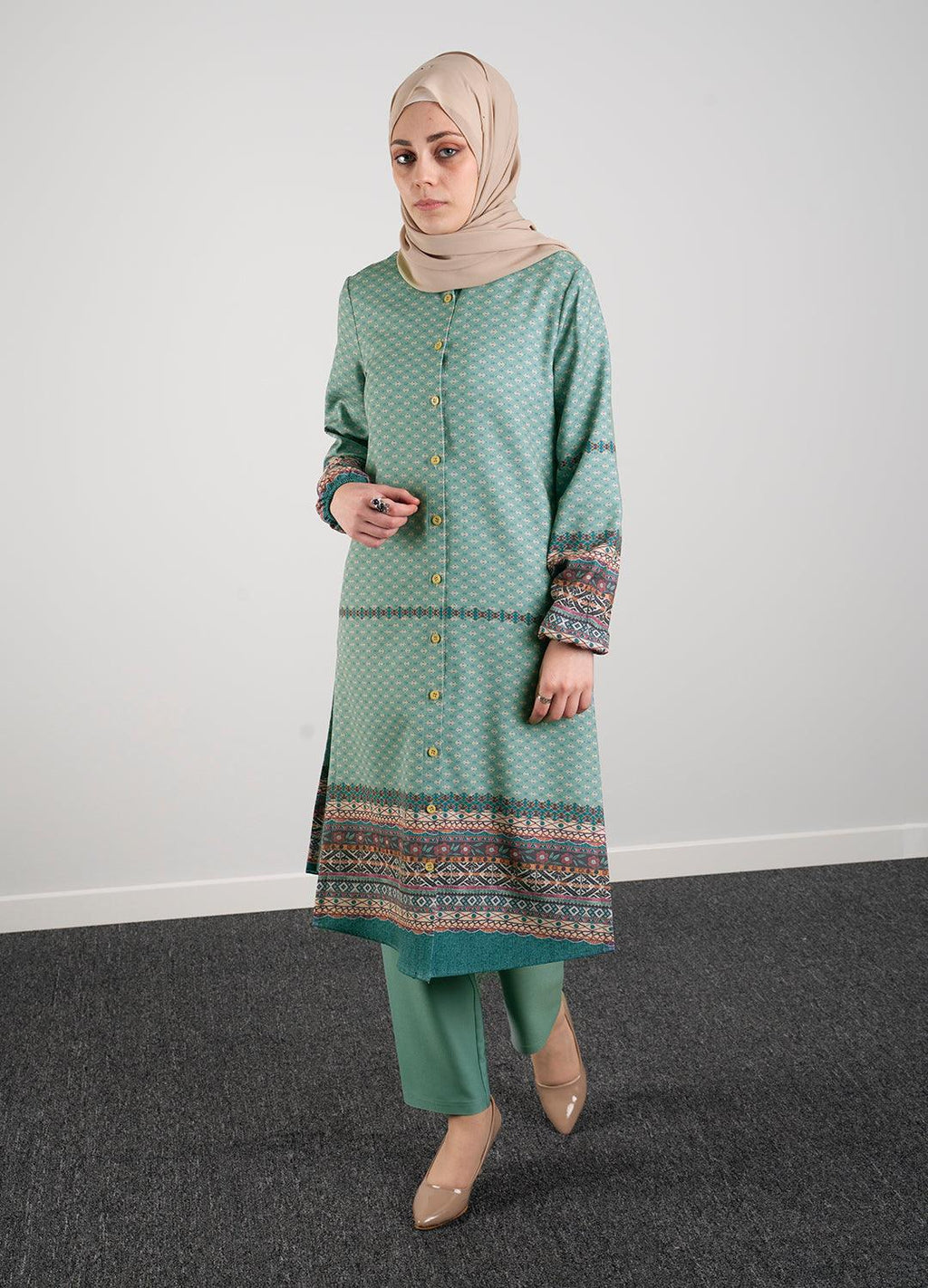 Luxurious maxi shirt - Modest Dresses, Abaya, Long Sleeve dress!