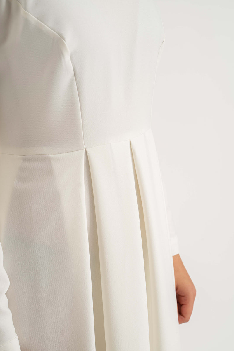Manessa White Modest dress Modest Dresses, Abaya, Long Sleeve dress!