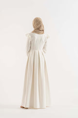 Manessa White Modest dress Modest Dresses, Abaya, Long Sleeve dress!