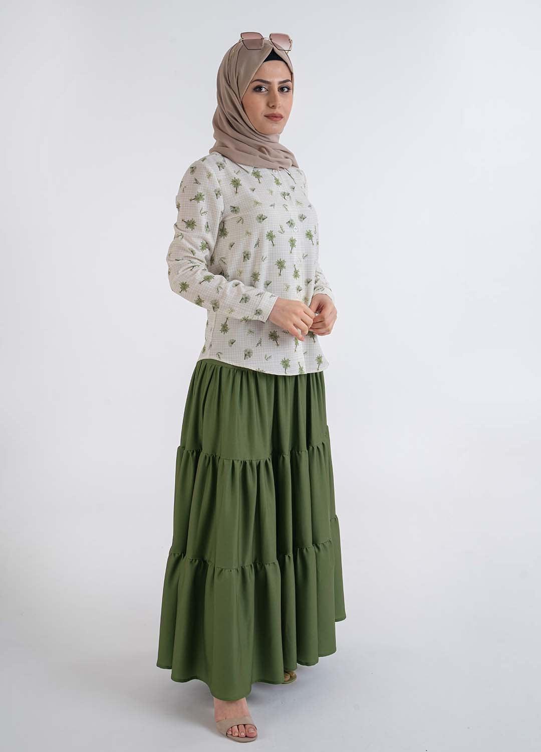 Miel palm shirt - Modest Dresses, Abaya, Long Sleeve dress!