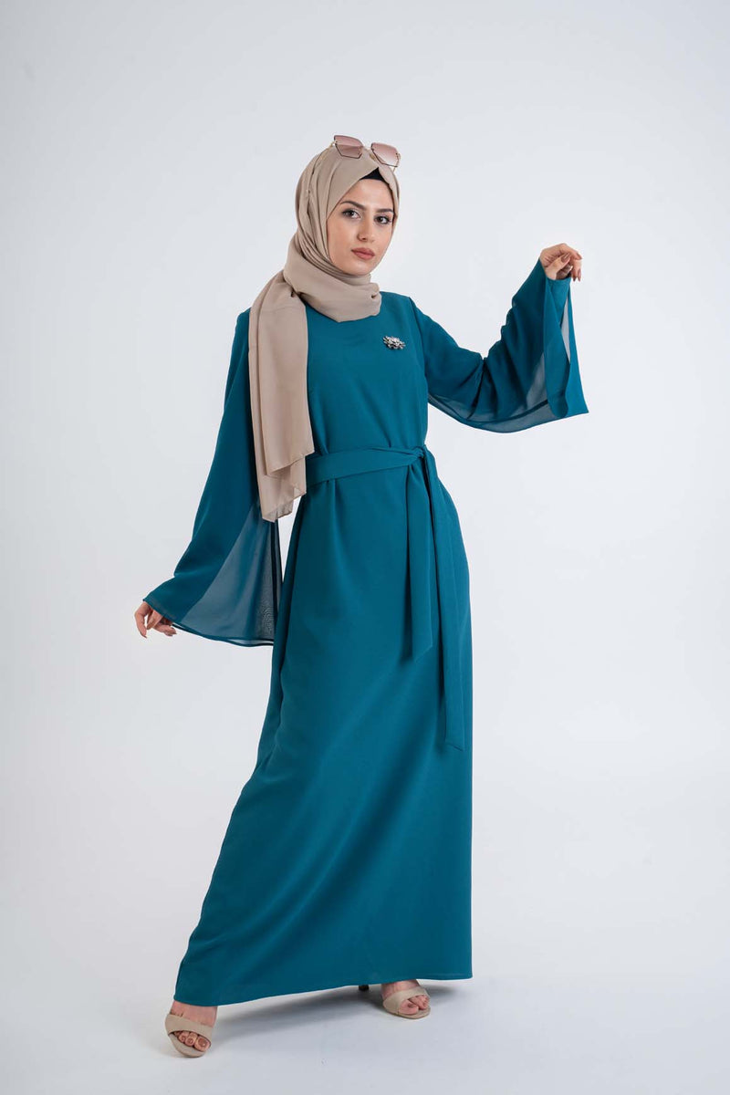 Petrol Blue Dress - Modest Dresses, Abaya, Long Sleeve dress!