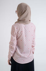 Pink hearted Shirt - Modest Dresses, Abaya, Long Sleeve dress!