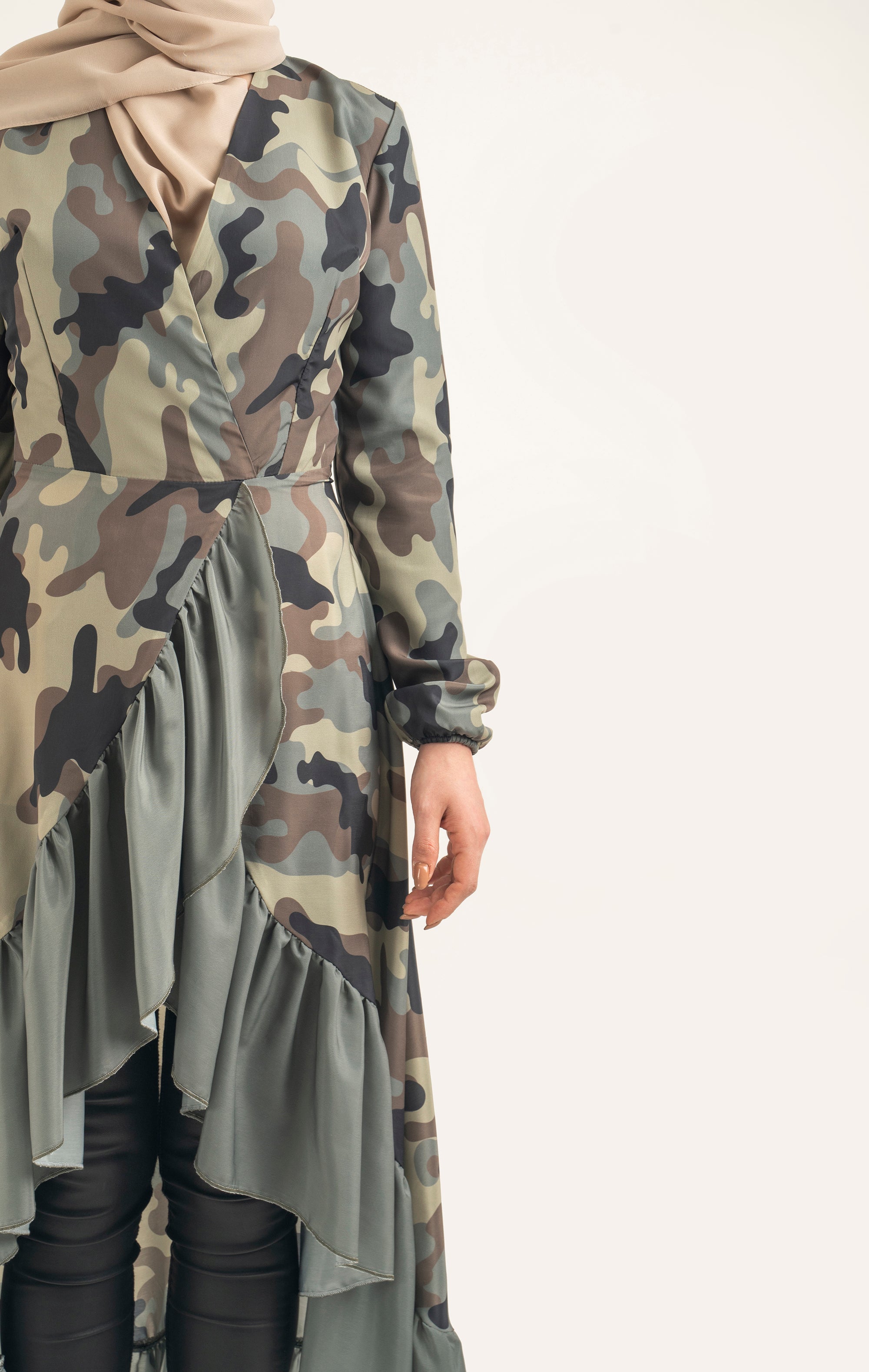 Pistachio Rhythm Tunic - Modest Dresses, Abaya, Long Sleeve dress!