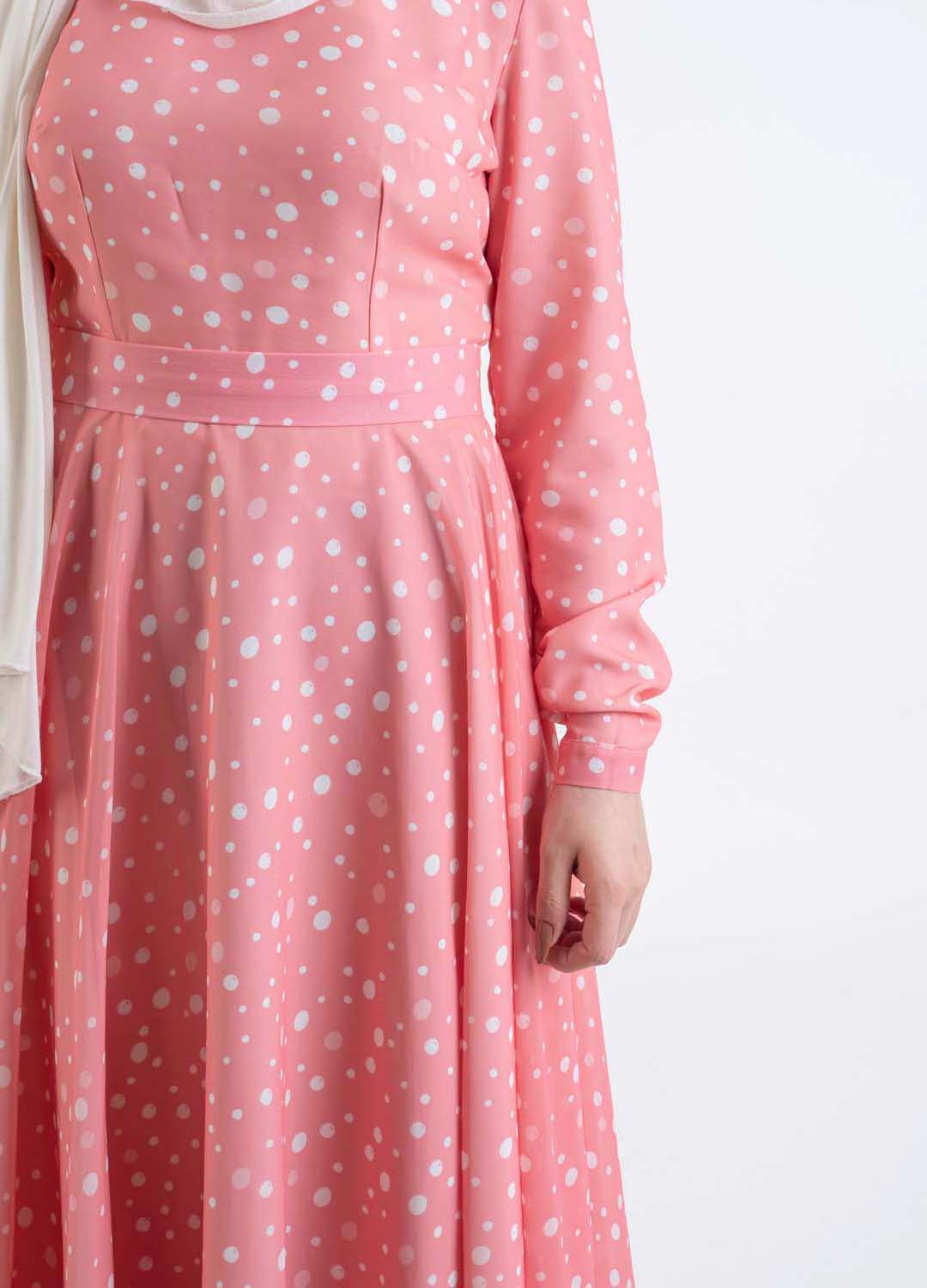 Poppy Pink Dress - Modest Dresses, Abaya, Long Sleeve dress! TOLAVITA Poppy Pink Dress - Modest Dresses, Abaya, Long Sleeve dress! TOLAVITA