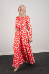 Red botanica dress - Modest Dresses, Abaya, Long Sleeve dress!