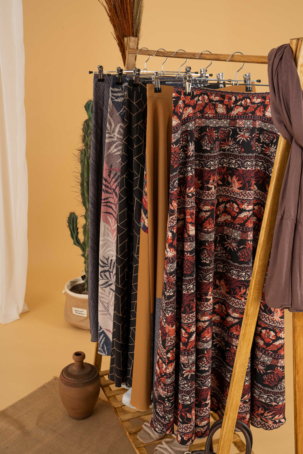 Rhea Women's Long Maxi Skirt Hijab Fashion Casual