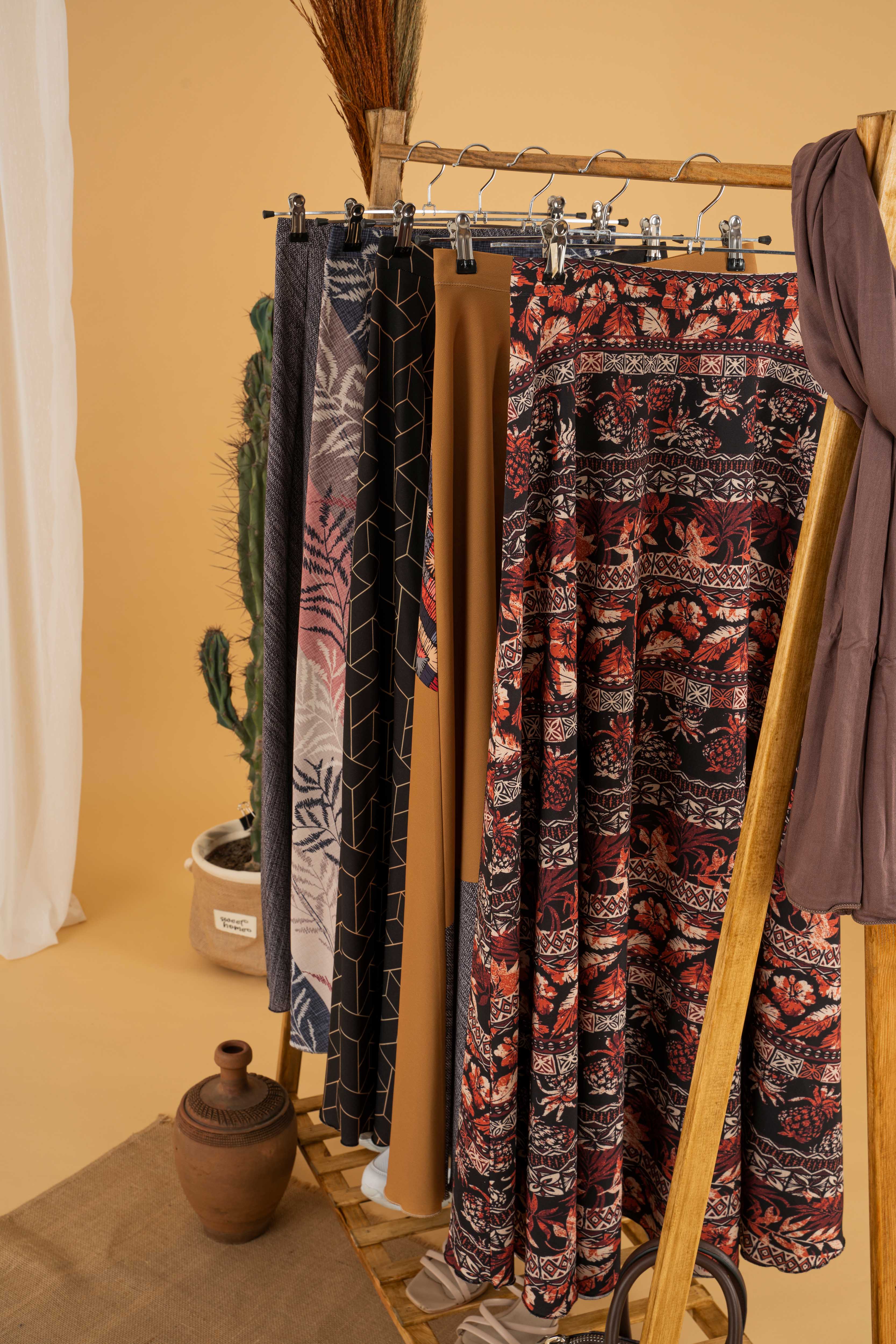 Rhea Women's Long Maxi Skirt Hijab Fashion Casual