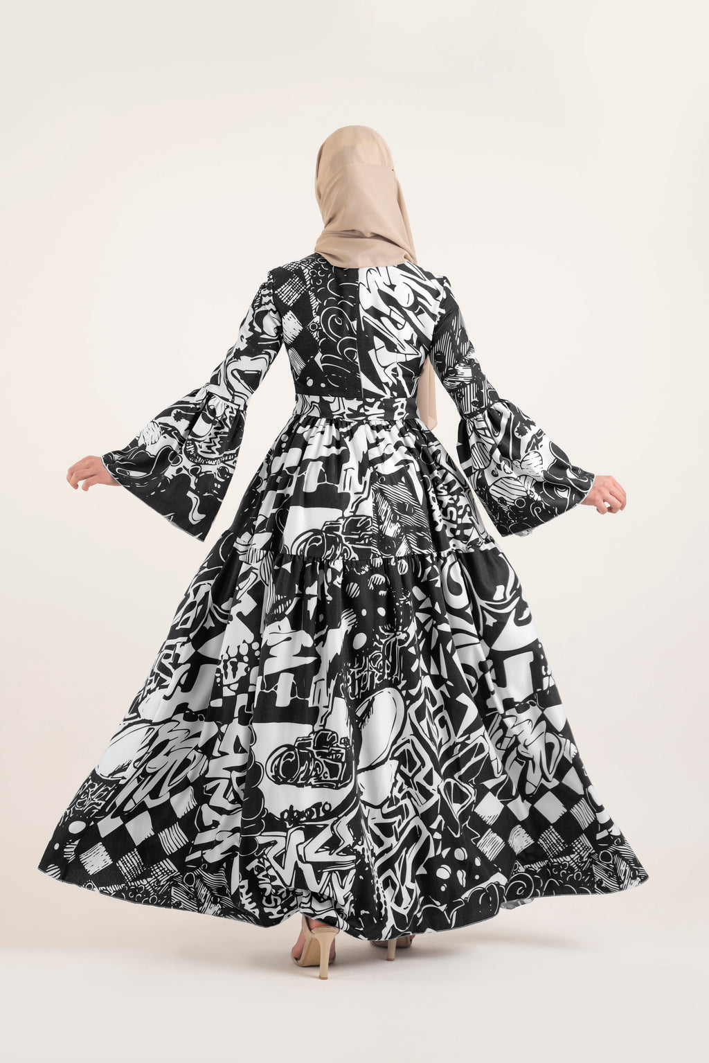 Royal Pattern Dress - Modest Dresses, Abaya, Long Sleeve dress!
