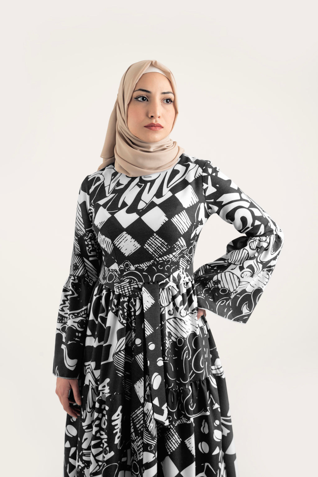 Royal Pattern Dress - Modest Dresses, Abaya, Long Sleeve dress!