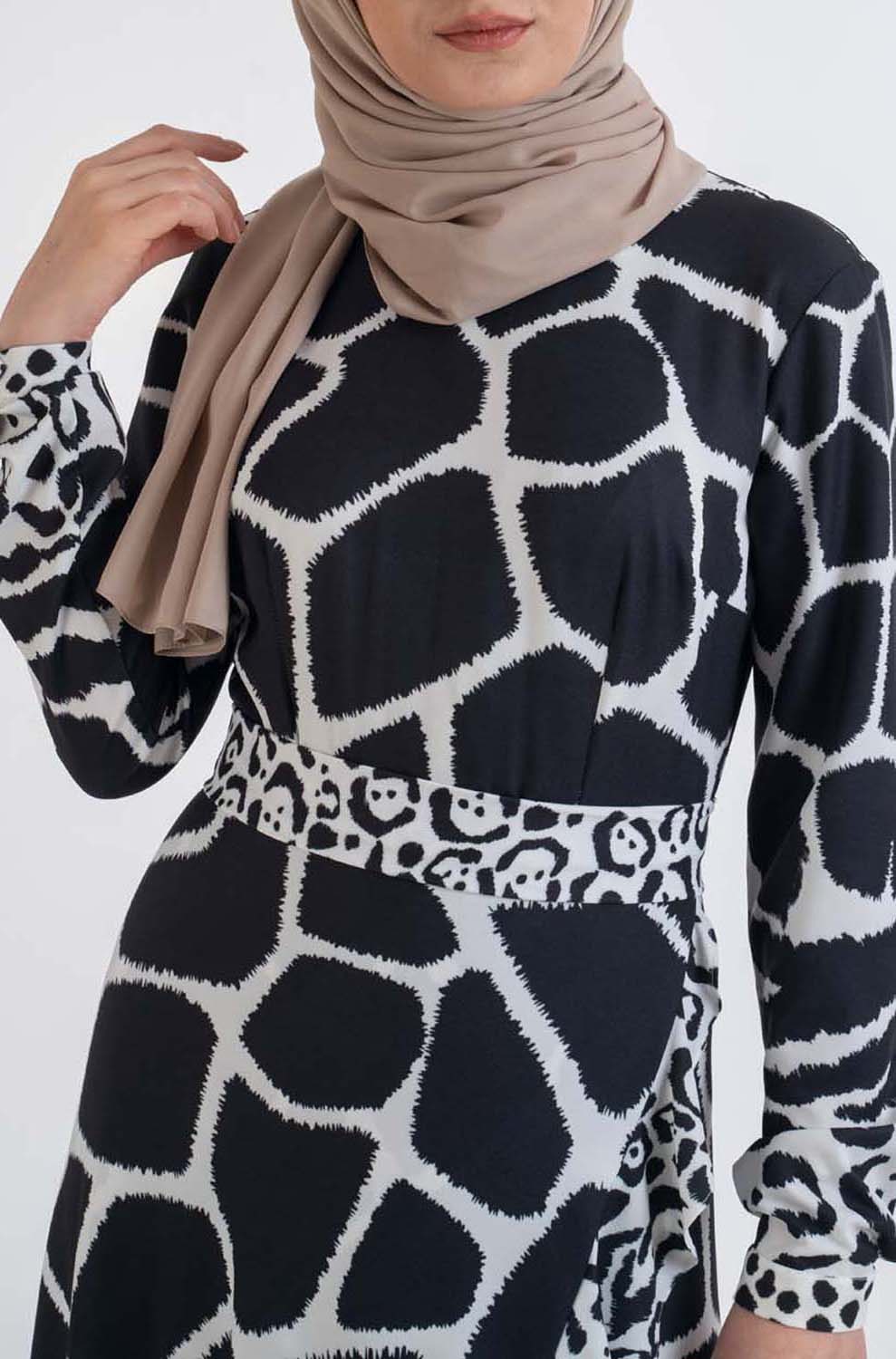 Sarong Leo pard dress - Modest Dresses, Abaya, Long Sleeve dress!