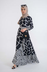 Sarong Leo pard dress - Modest Dresses, Abaya, Long Sleeve dress!