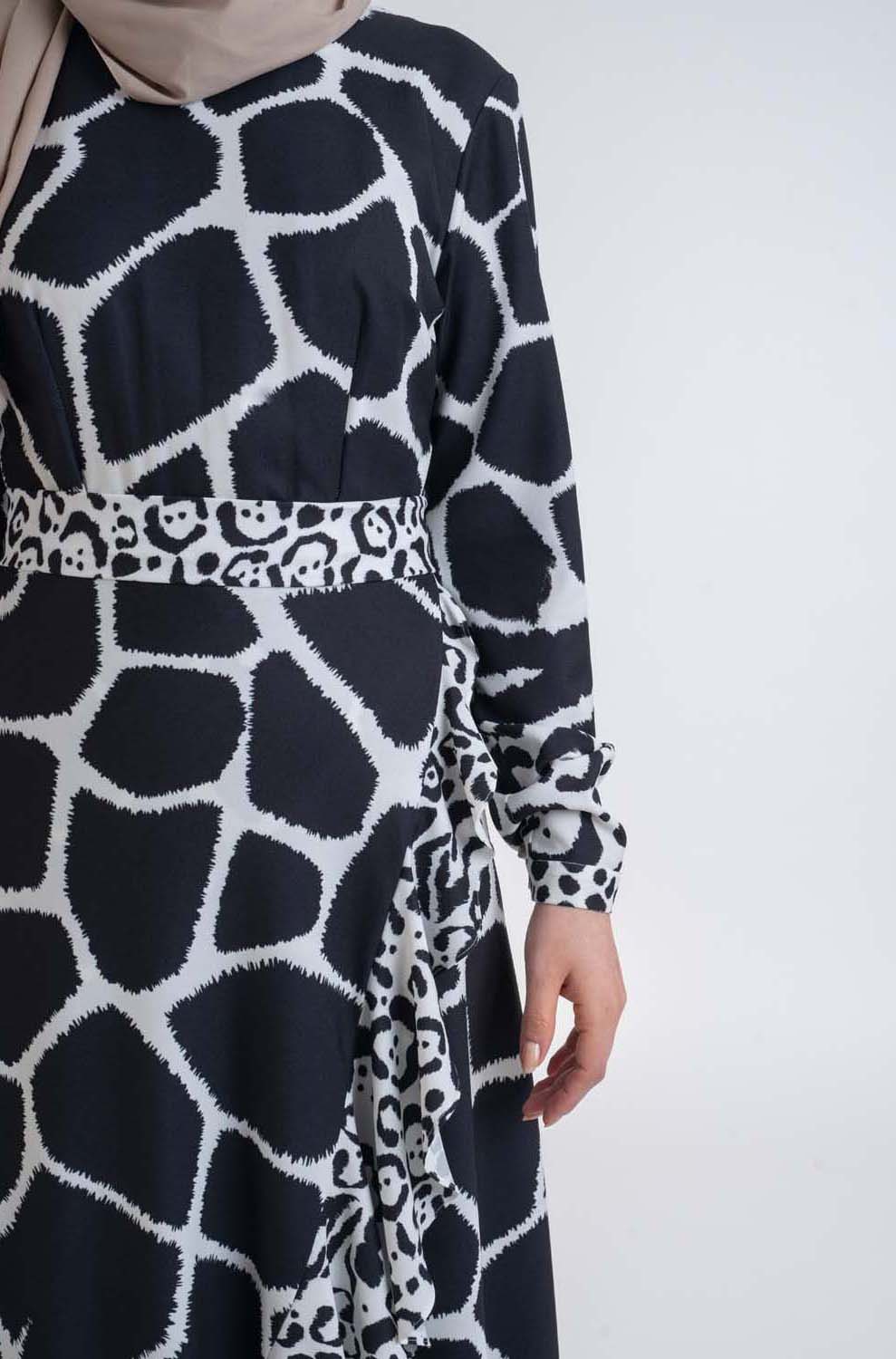 Sarong Leo pard dress - Modest Dresses, Abaya, Long Sleeve dress!