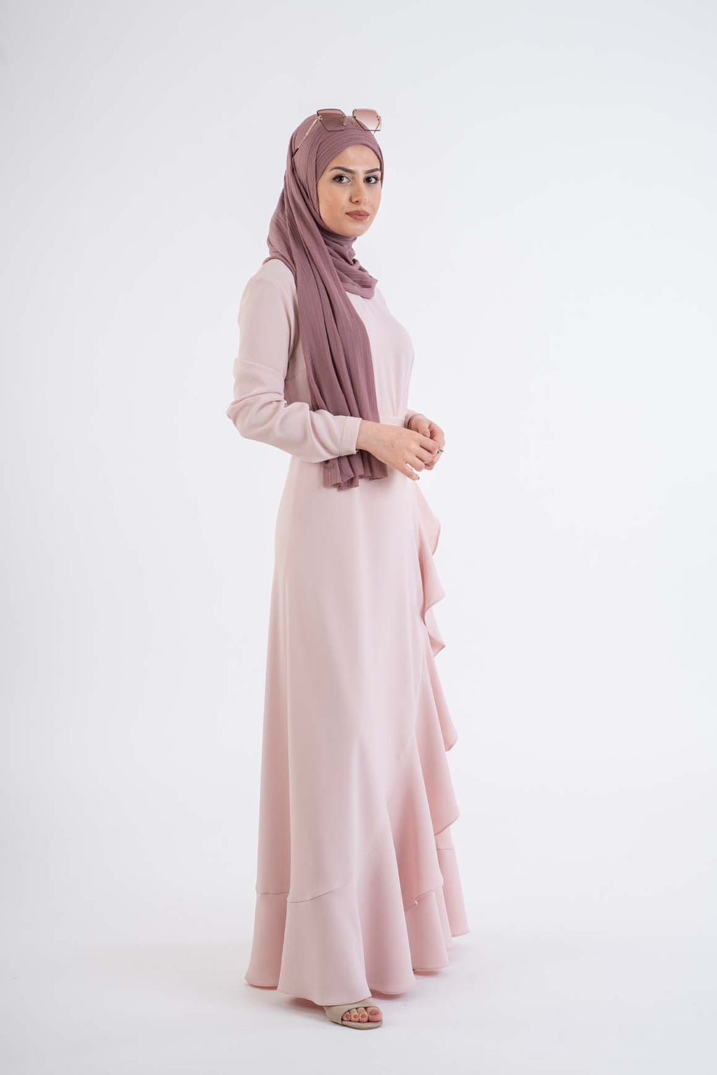 Sarong Pink dress - Modest Dresses, Abaya, Long Sleeve dress!